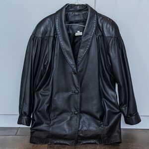 The Leather Ranch Vintage Butter Soft Leather Western Chic Jacket Size 0 Black